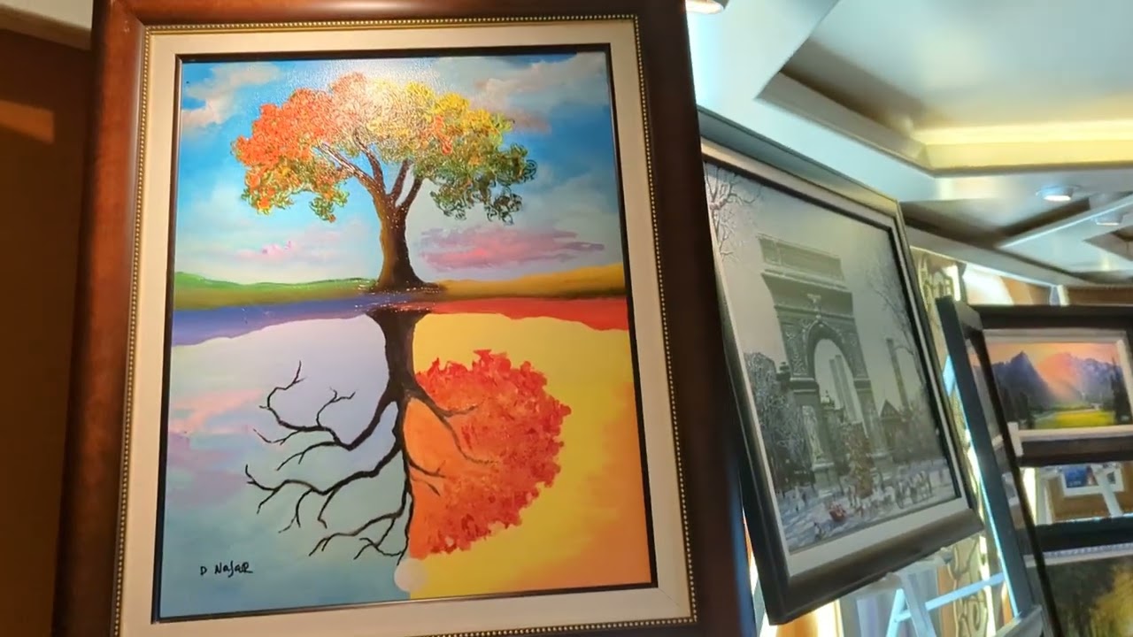Art auction items onboard the Royal Carribbean 