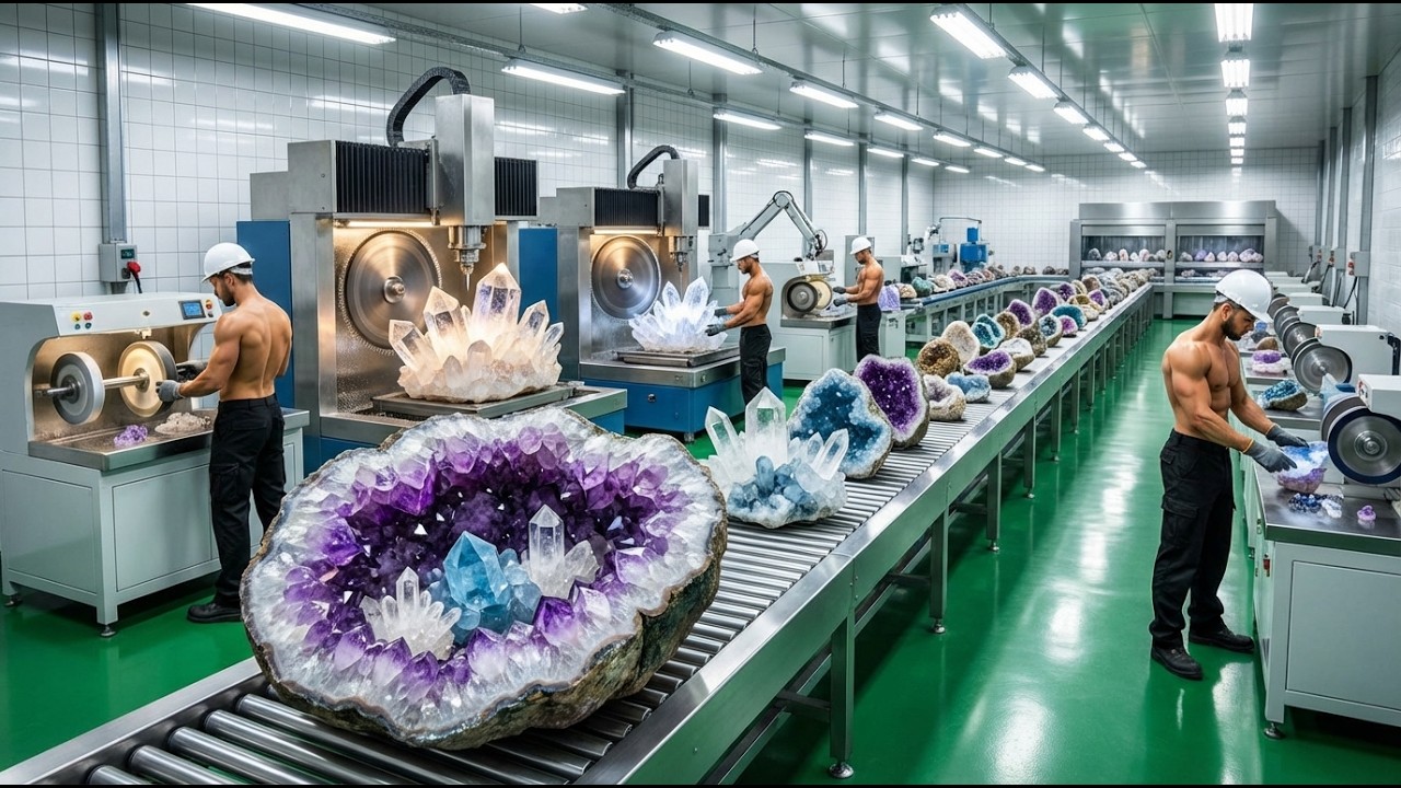 Inside a Crystal Factory: How Geodes & Gems is Made in the World’s Largest Factory ( Full Process )