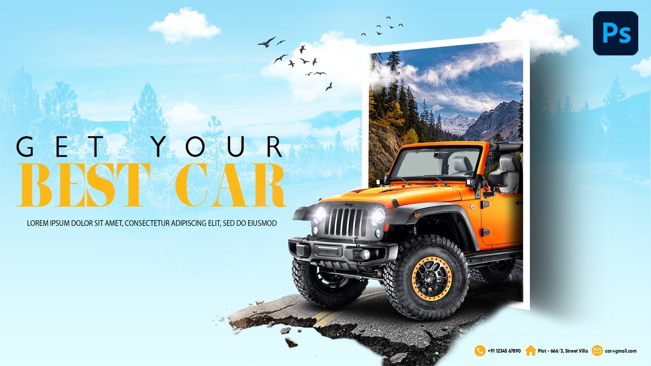 Photoshop Tutorial  | Banner Design in Phhotoshop