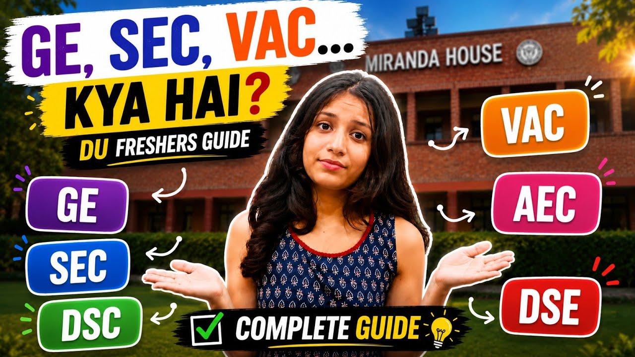 GE, SEC, VAC, AEC, DSC & DSE Explained | Complete DU Guide for Freshers 2026