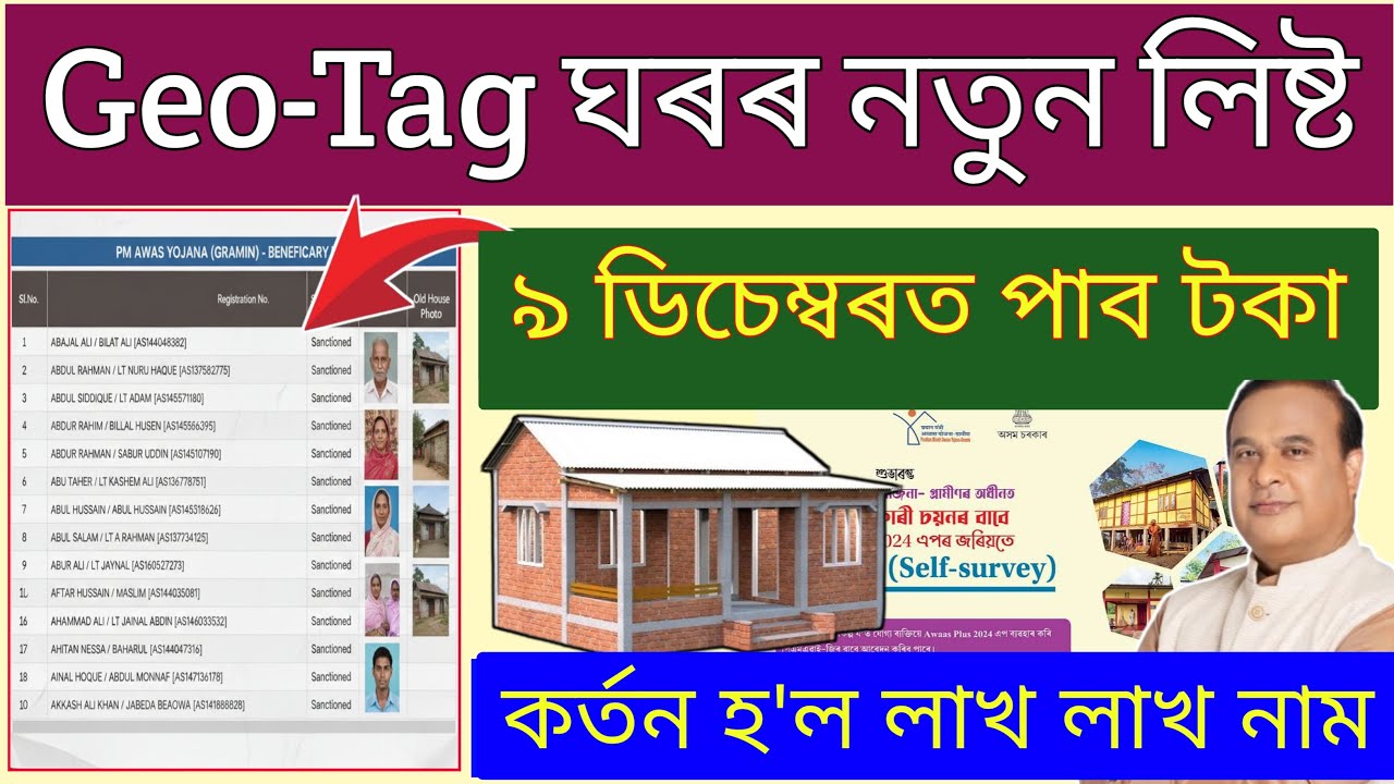 Jio Tag House List Assam 2026 // Geo Tag House status Check // Geo Tagging House List Check Online