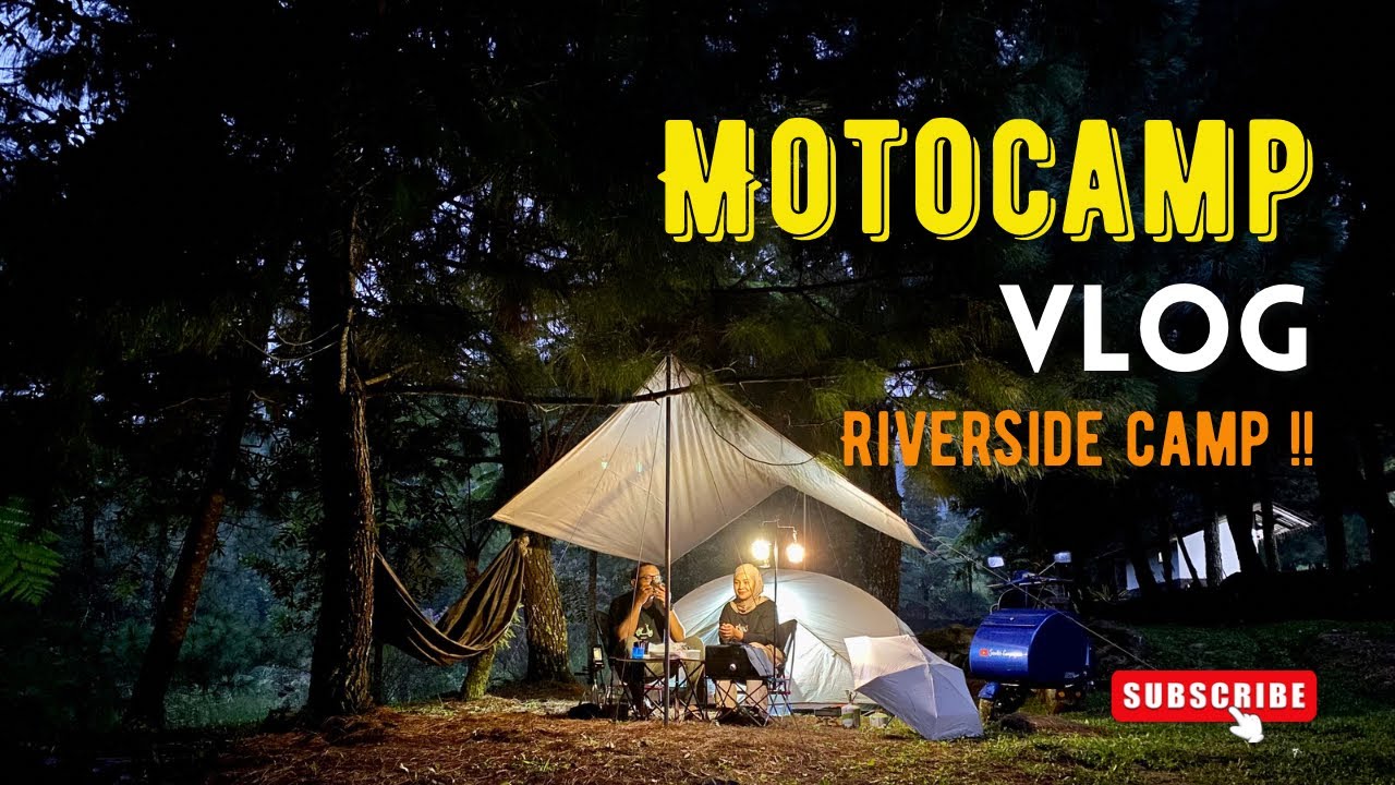 MOTOCAMPING di Aitana Hills | VESPA Camping di pinggir sungai #vespa #camping #motovlog