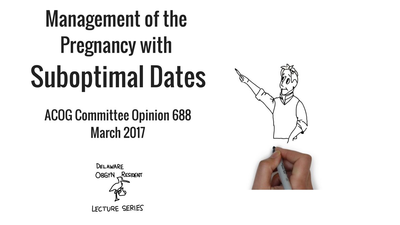 Management of the Pregnancy with Suboptimal Dates;DE OBGYN Resident Lecture Series with James Manley