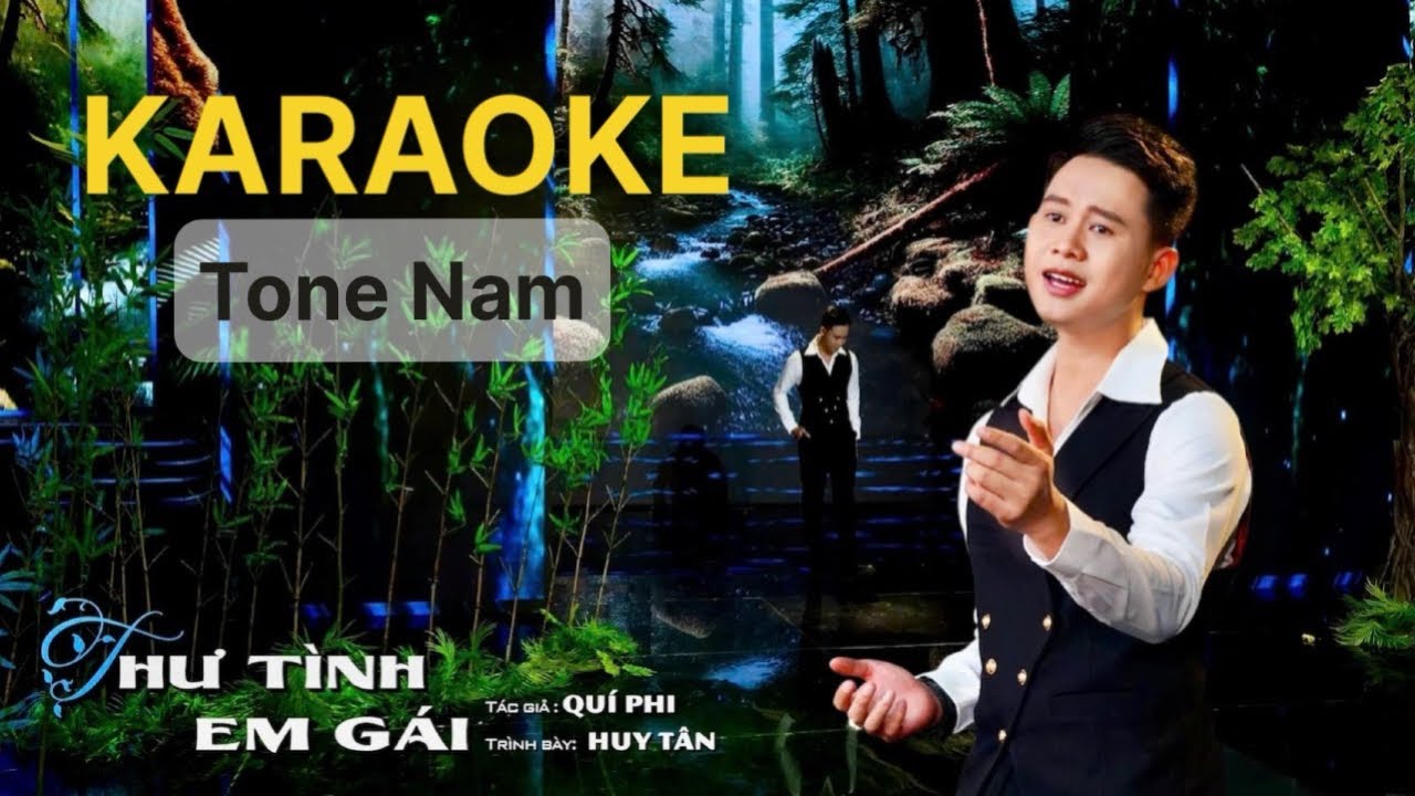 MV 4K - KARAOKE Beat Chuẩn - THƯ TÌNH EM GÁI | Huy Tân