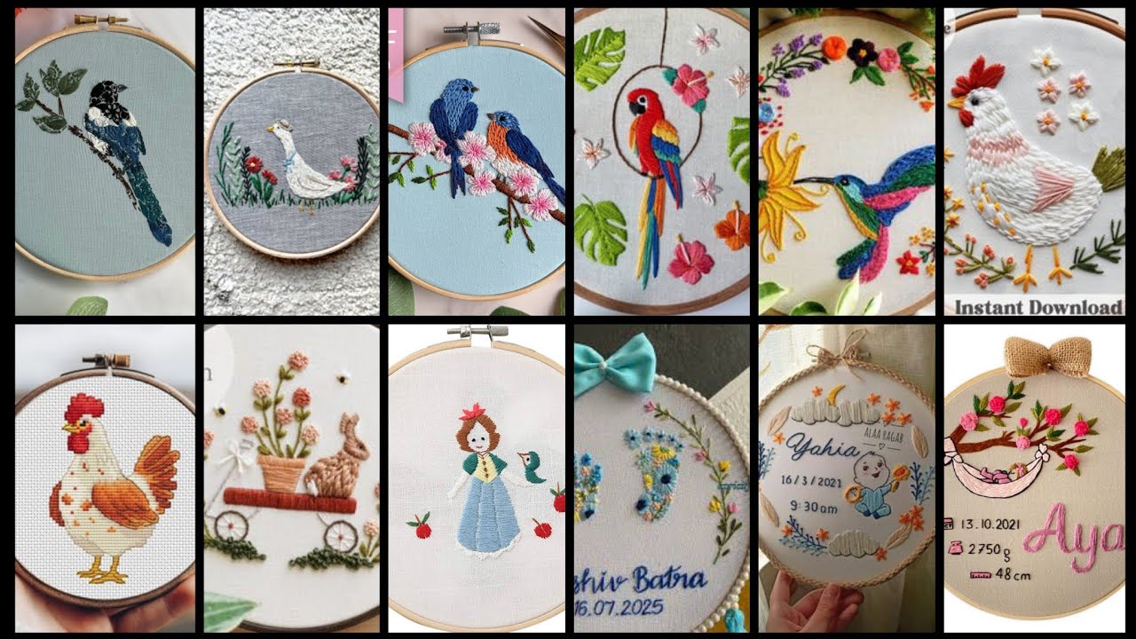 Colorful Nature Inspired Embroidery DesignsUnique DIY Embroidery Hoop Ideas