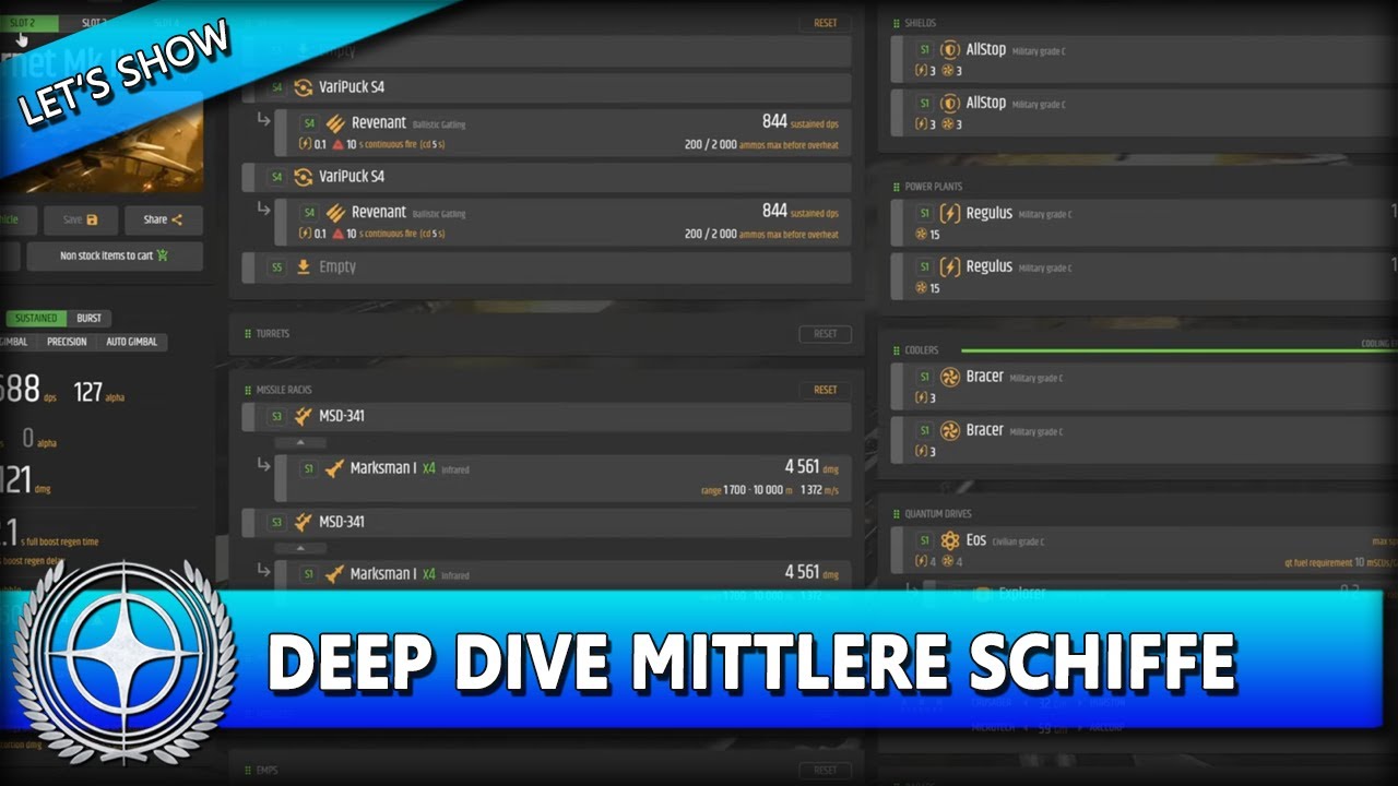 Deep Dive Raumschiffe Part II   mittlere Schiffe ⭐ STAR CITIZEN ALPHA 4 2 1