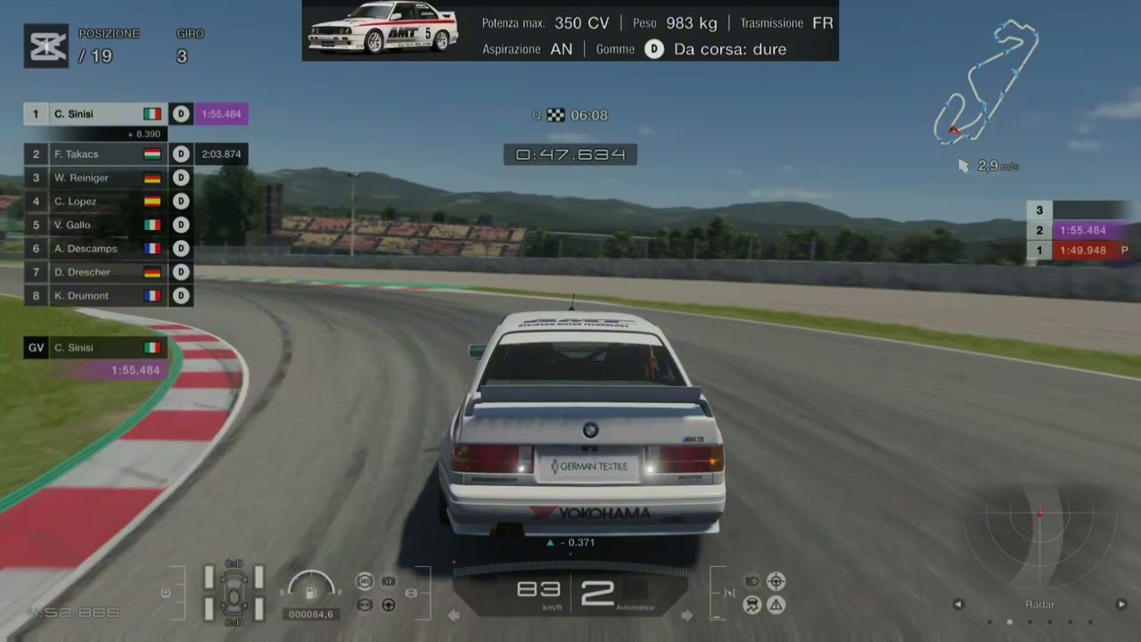 GT7 Power back- Pole Catalunya M3 DTM '89