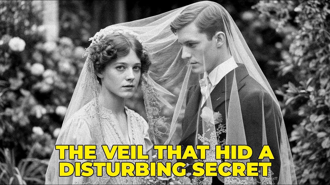In 1912, this wedding photo seemed lovely — until the veil revealed a shocking detail