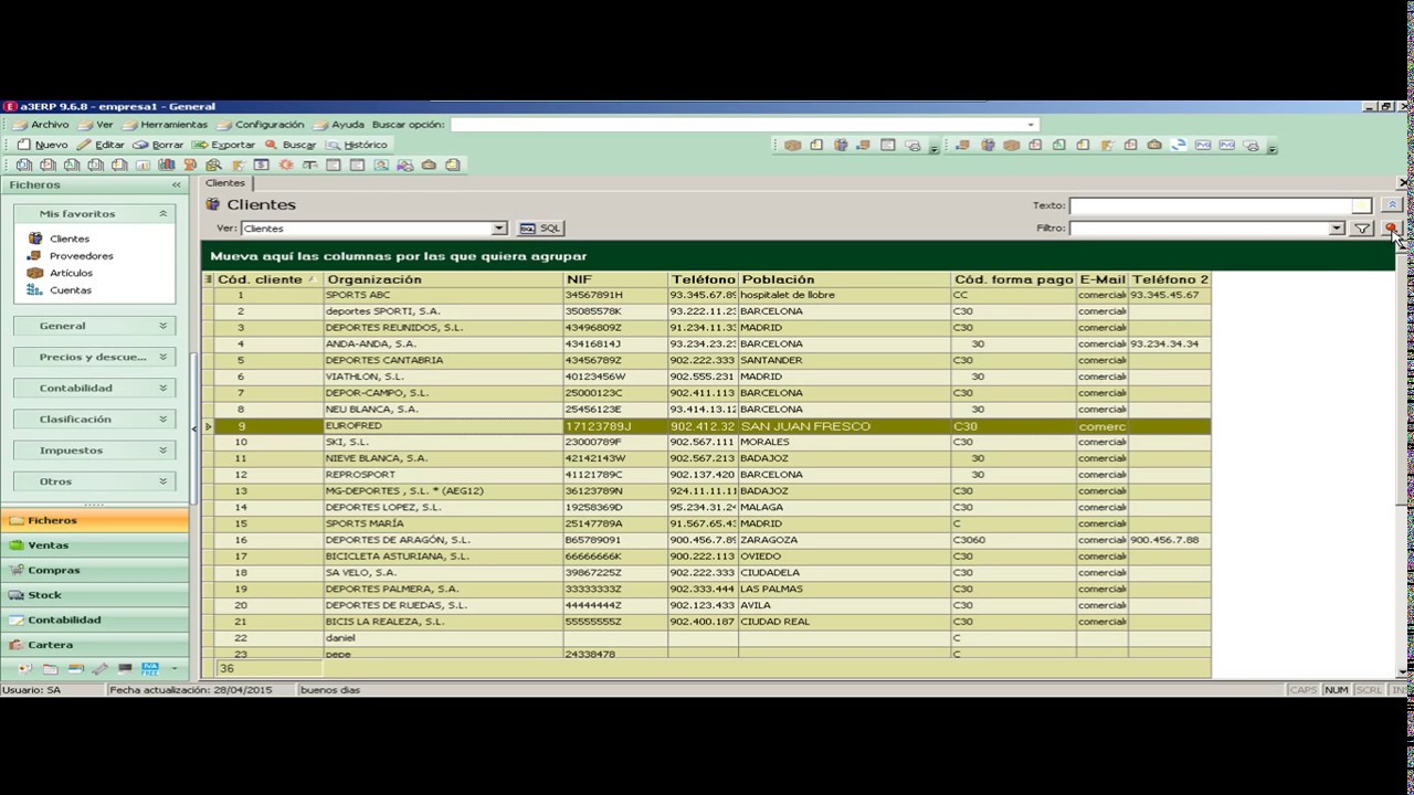 A3erp * Altas, Bajas y Modificaciones de Datos * Wolters Kluwer