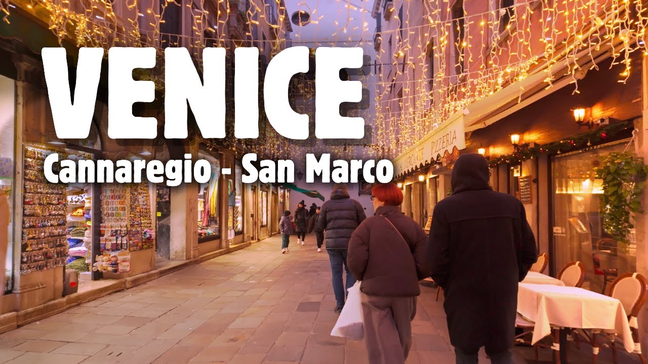 VENICE Walking Tour 🇮🇹 | Cannaregio to San Marco Winter Walk via Rialto Bridge | 4K
