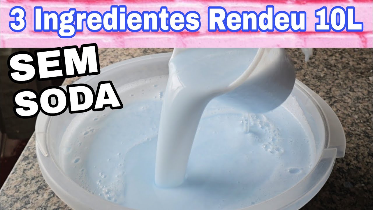 Sabão Líquido Caseiro com Apenas 3 Ingredientes Sem SODA Rendeu 10L