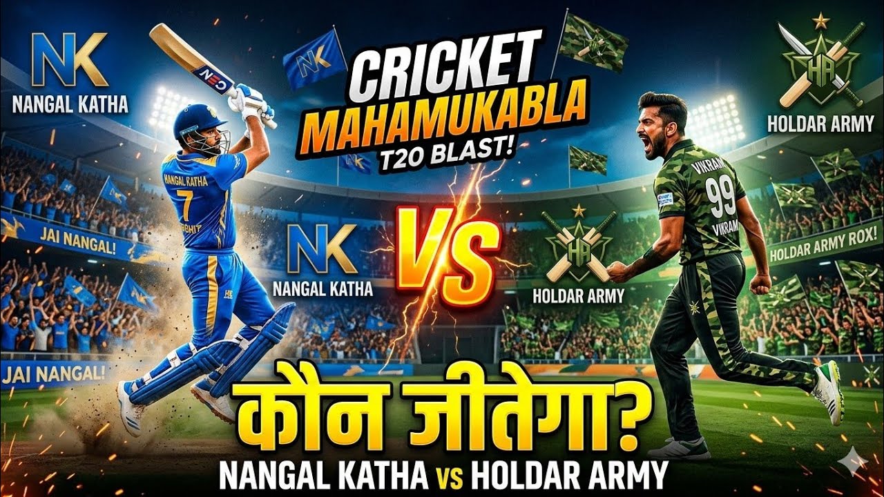 NANGAL KATHA 👍VS👍 HOLDAR ARMY BABA DHOLIYA CRICKET TOURNAMENT 2026
