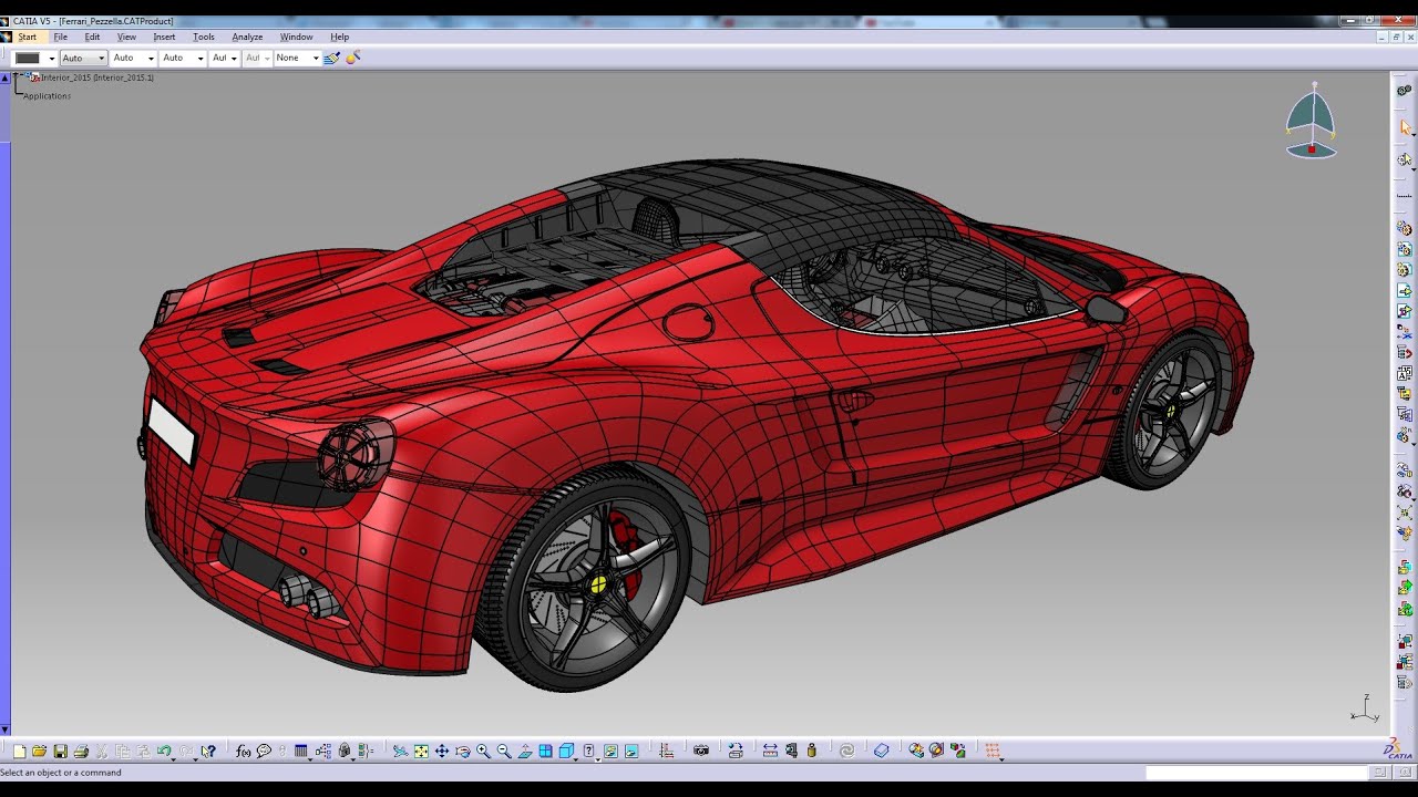 Catia Imagine and shape SUB-D - Ferrari Concept - Antonio Pezzella