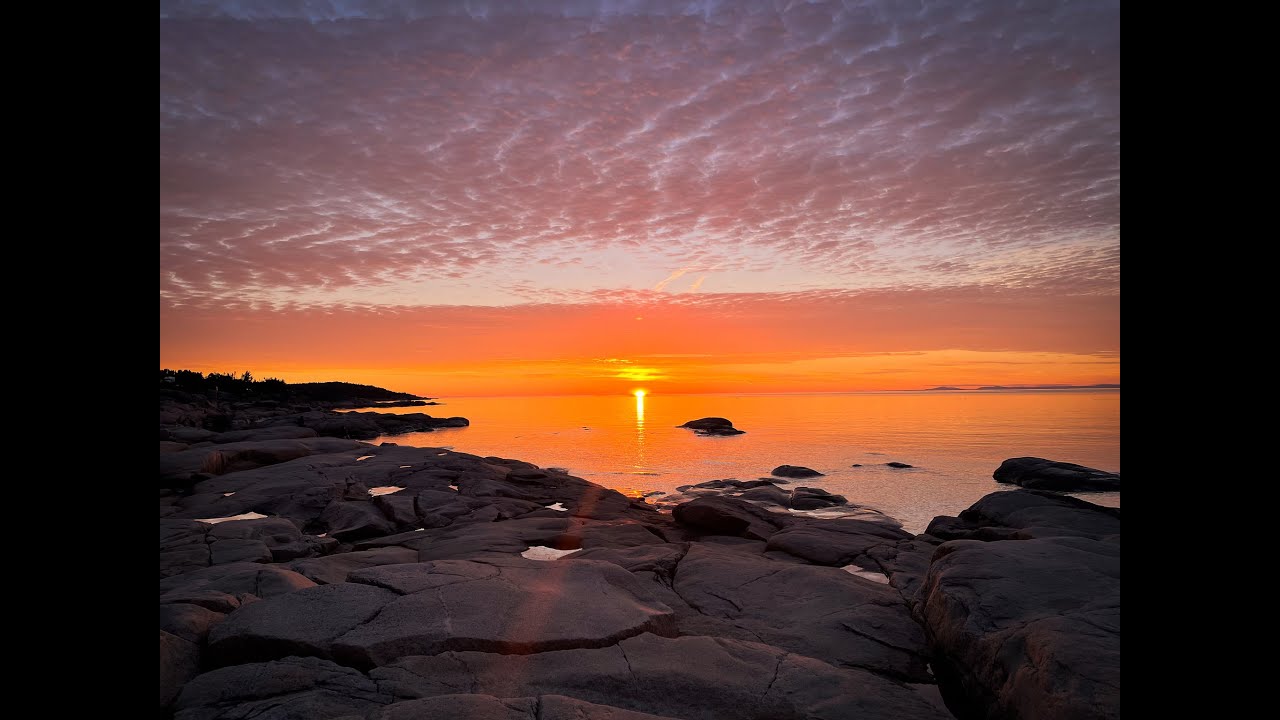 Northern and south shore of the Saint Lawrence River in Quebec Canada.