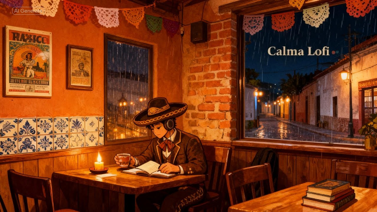Late Rainy Night Mexican Café ☕ | Chill LoFi Focus Music