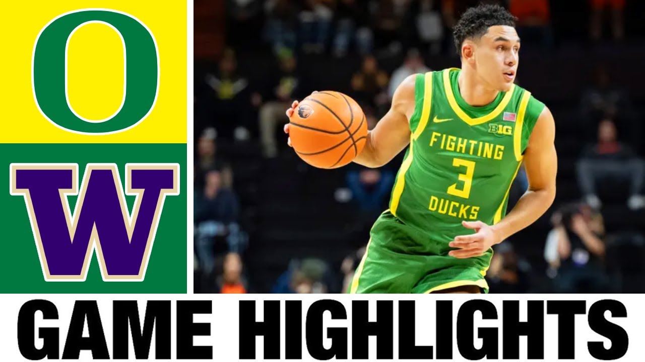 Oregon vs Washington Highlights | Men's Basketball | College Basketball 2025