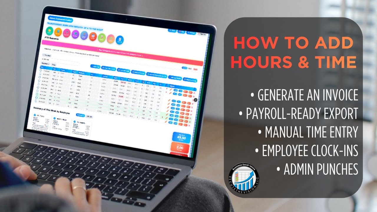 Time Tracking Software: Adding Hours and Time for Employee Payroll and Invoice Generator #timeclock