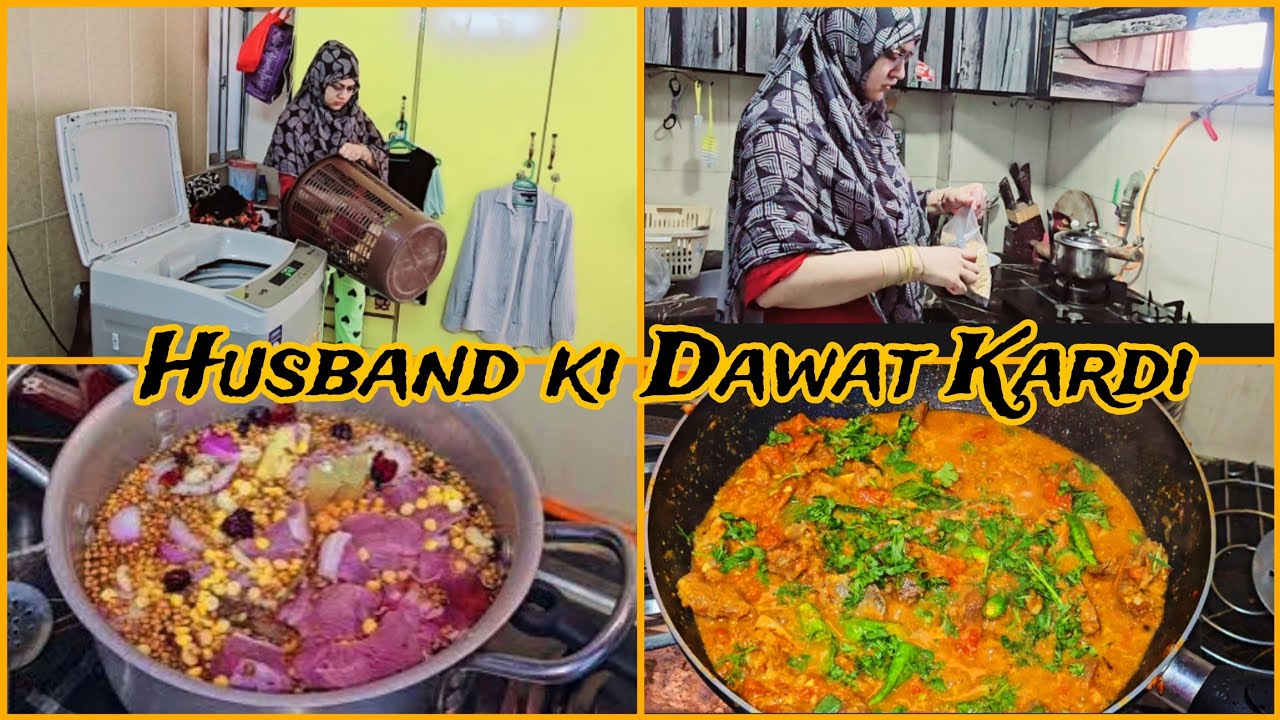 Husband Ki Dawat Kardi.😅 2 Dishes Banayee. Friday Special. Amber Naz Official ♥️