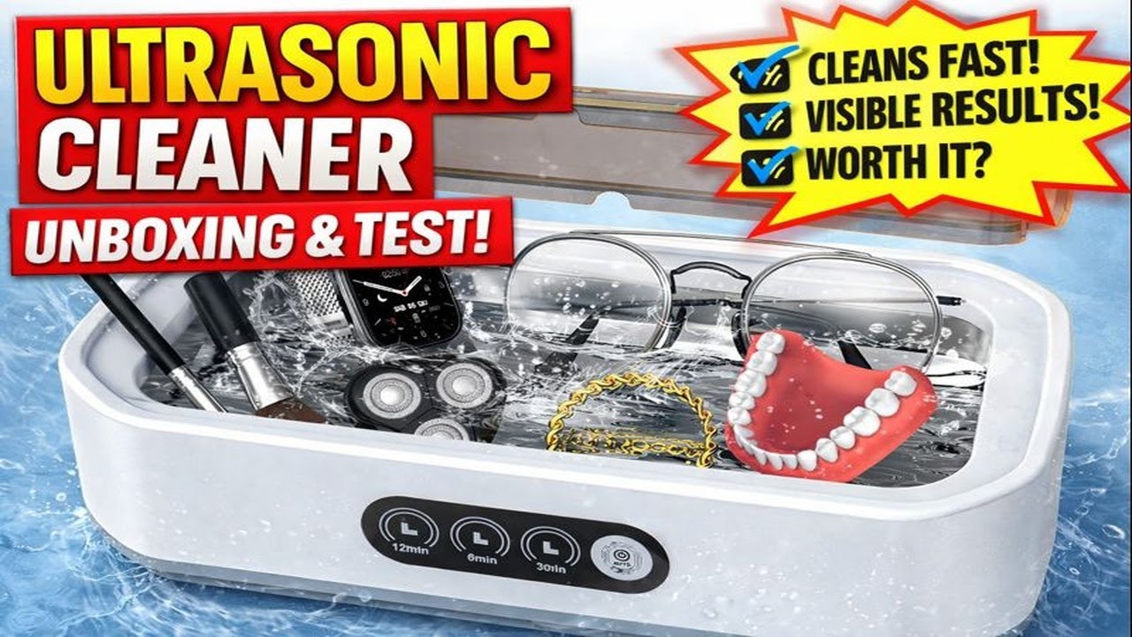 Unbox & Use! Ultrasonic Cleaner Cleaning Power Test (Glasses/Rings/Keys)