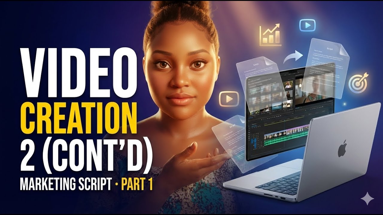 video creation 2 cont'd and crafting marketing script, part 1