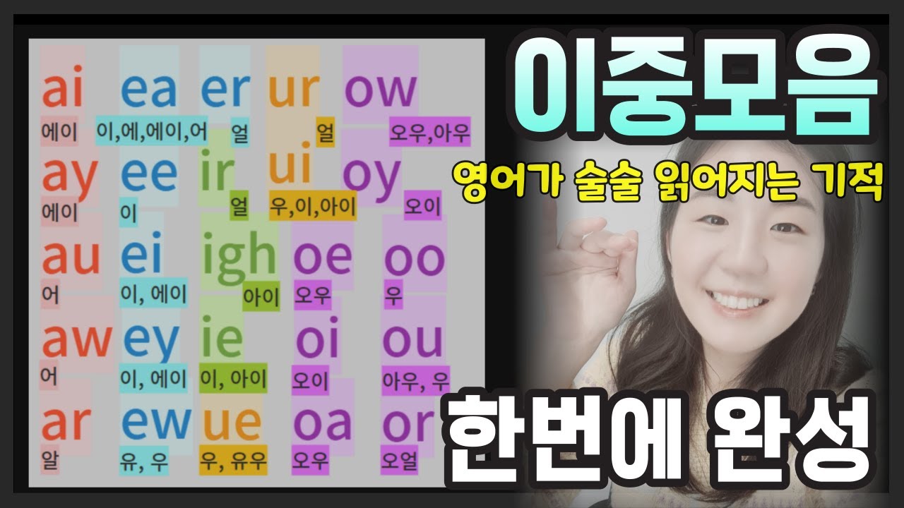 영어읽기규칙 17. 이중모음 한번에 완성하기