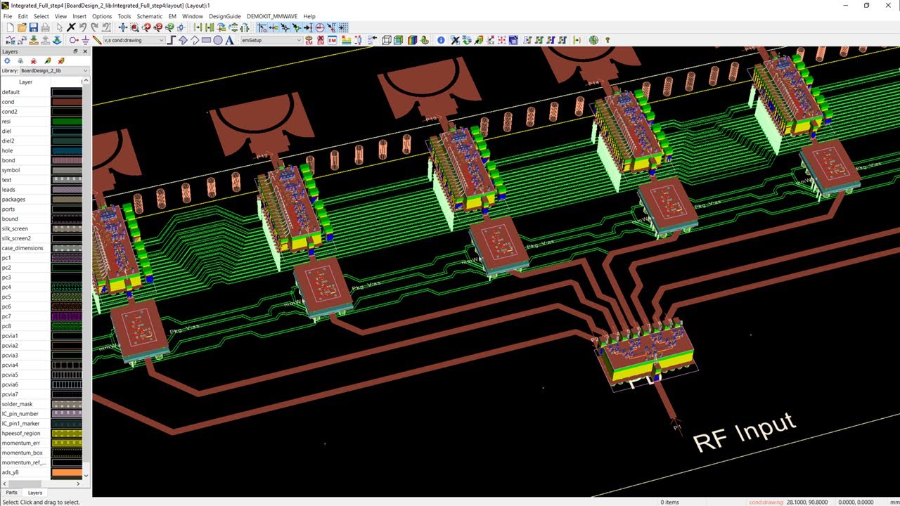 Physical Integration of a 28 GHz 5G Beamformer Module in ADS