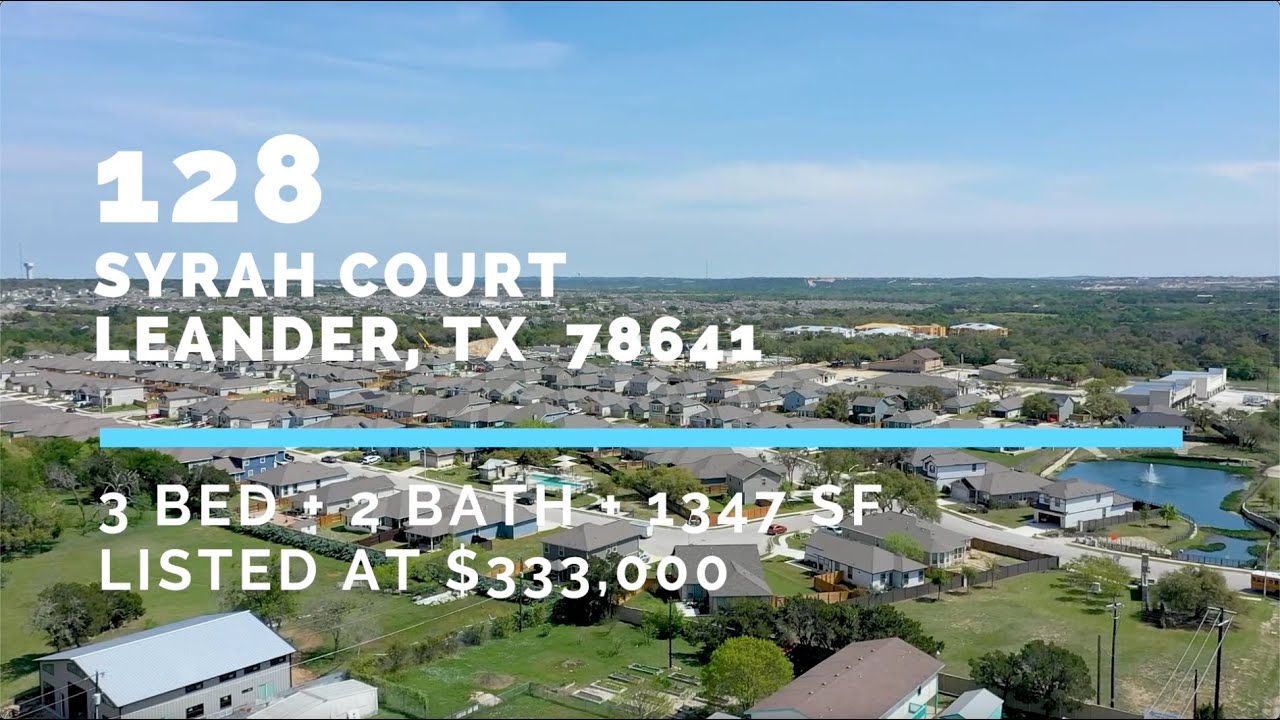 Brand New on the Market in Booming Leander, TX - 128 Syrah Court!