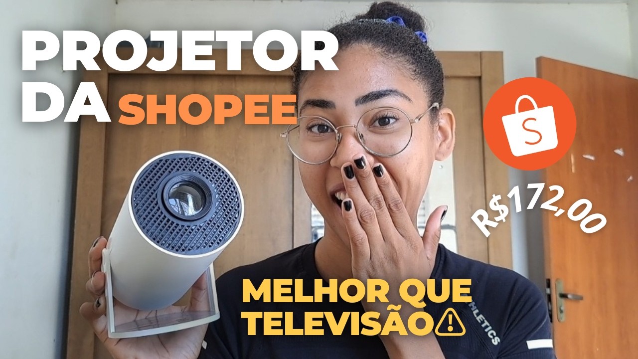 Projetor BARATO da SHOPEE 🧡+para minha casinha..🏠😱
