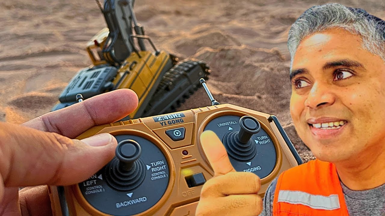 TESTAMOS a Escavadeira ELETRICA de BRINQUEDO