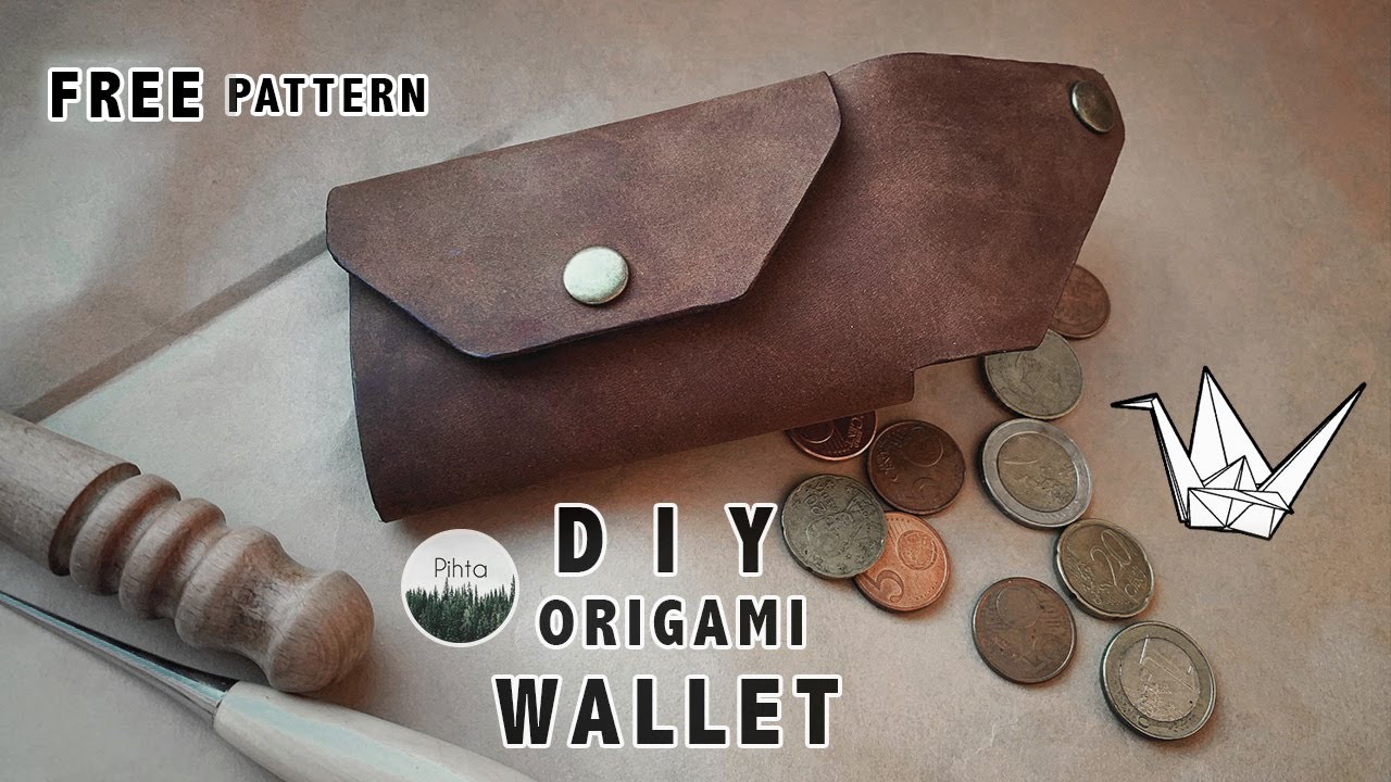 AND WE DID IT | DIY Origami Leather Wallet FREE PATTEN | Кошелек оригами из кожи бесплатная выкройка