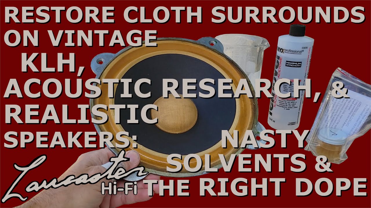 Restore Cloth Surrounds on Vintage KLH, Acoustic Research, & Realistic Speakers