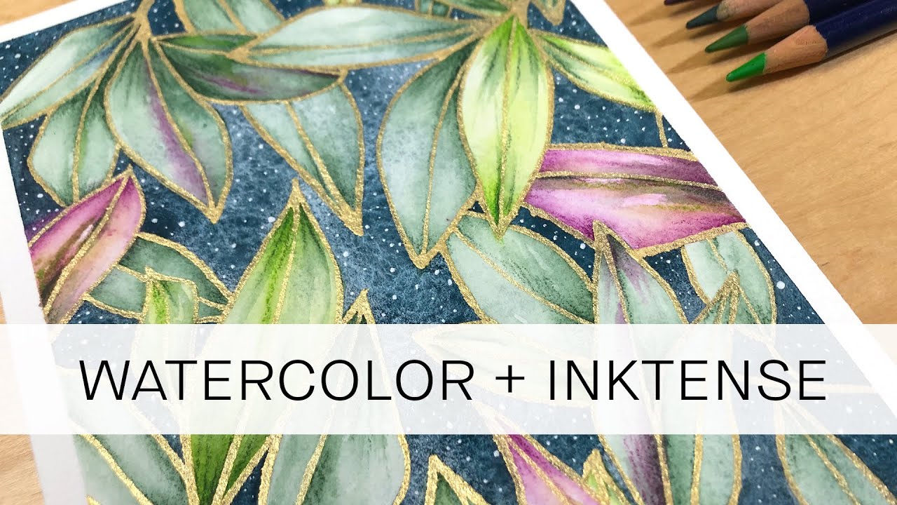 august explorations: textured leaves with gold accents