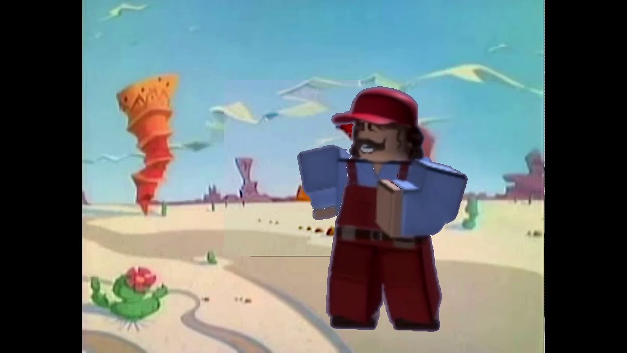 Do the Mario But Lou albino is replaced by a Roblox Avatar