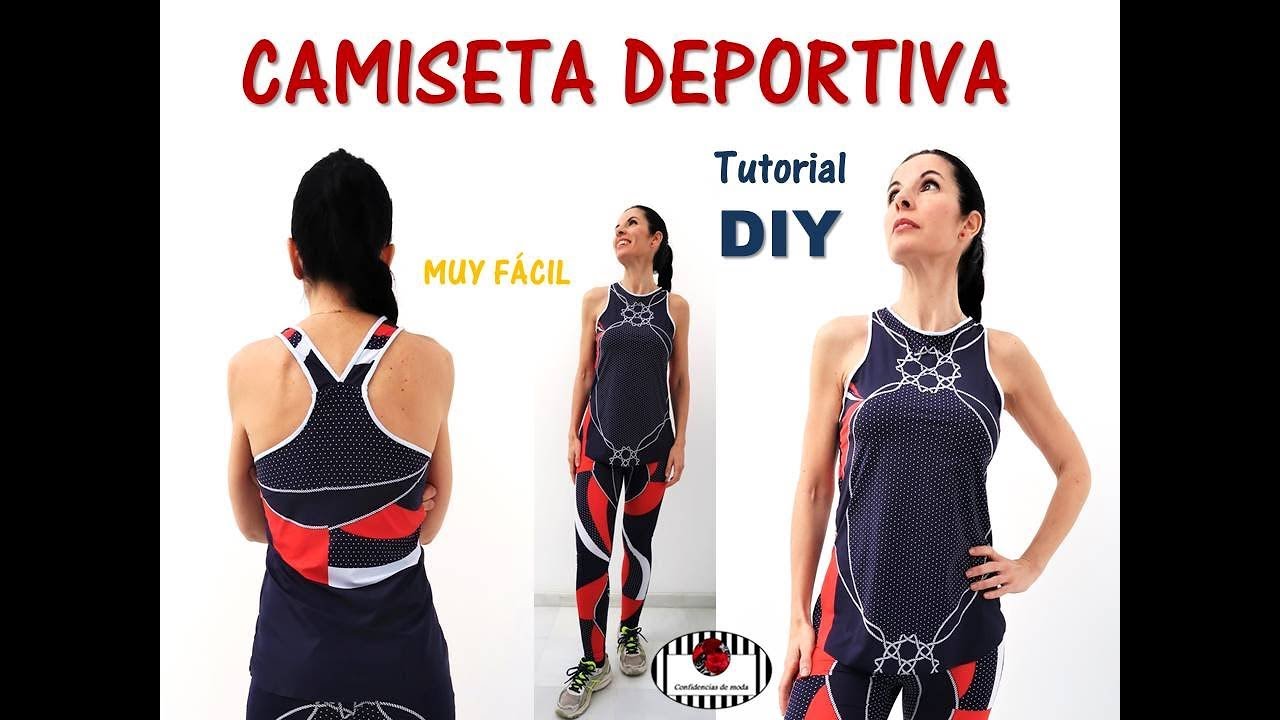 SPORTS SHIRT. Cómo hacer una camiseta deportiva. Tutorial DIY. MUY FÁCIL. Sin patrones