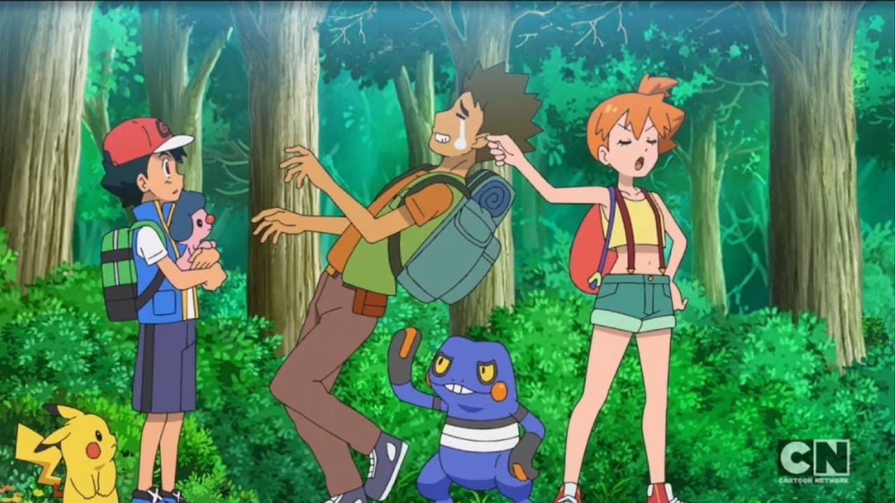 Misty and Croagunk break Brock's Dream