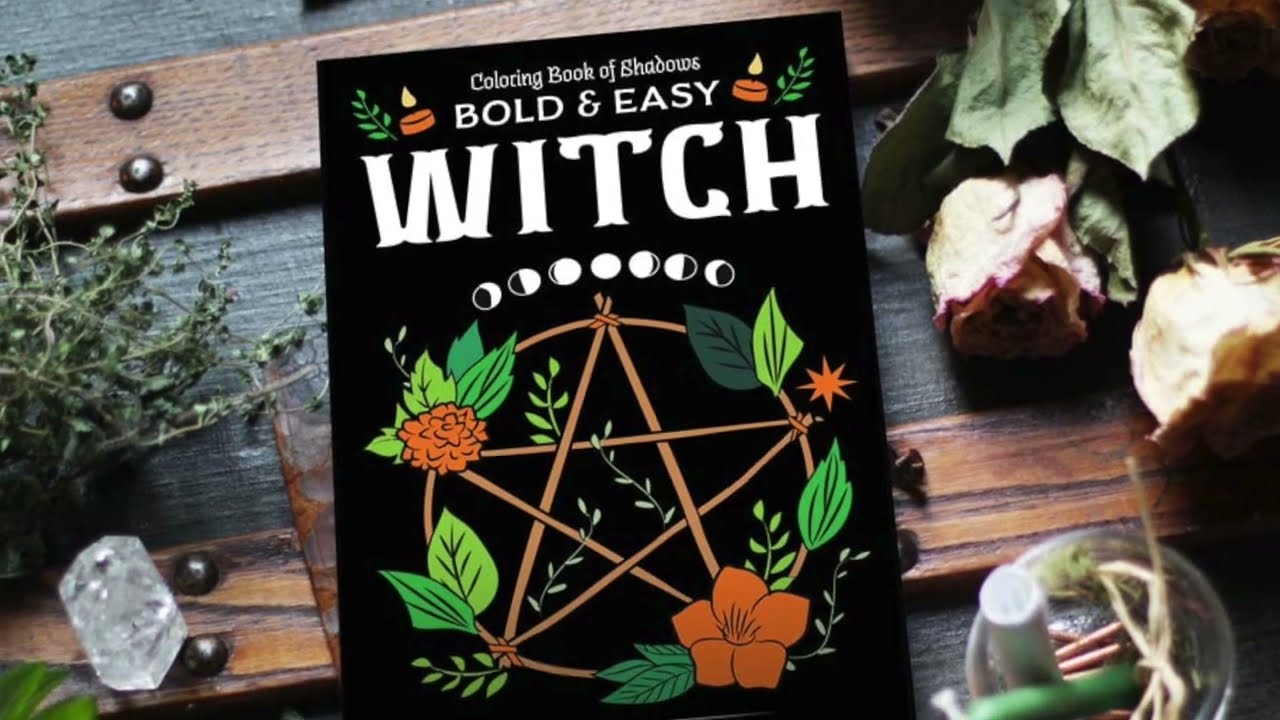 Coloring Book of Shadows: Bold and Easy Witch (Pocket Grimoire Series)