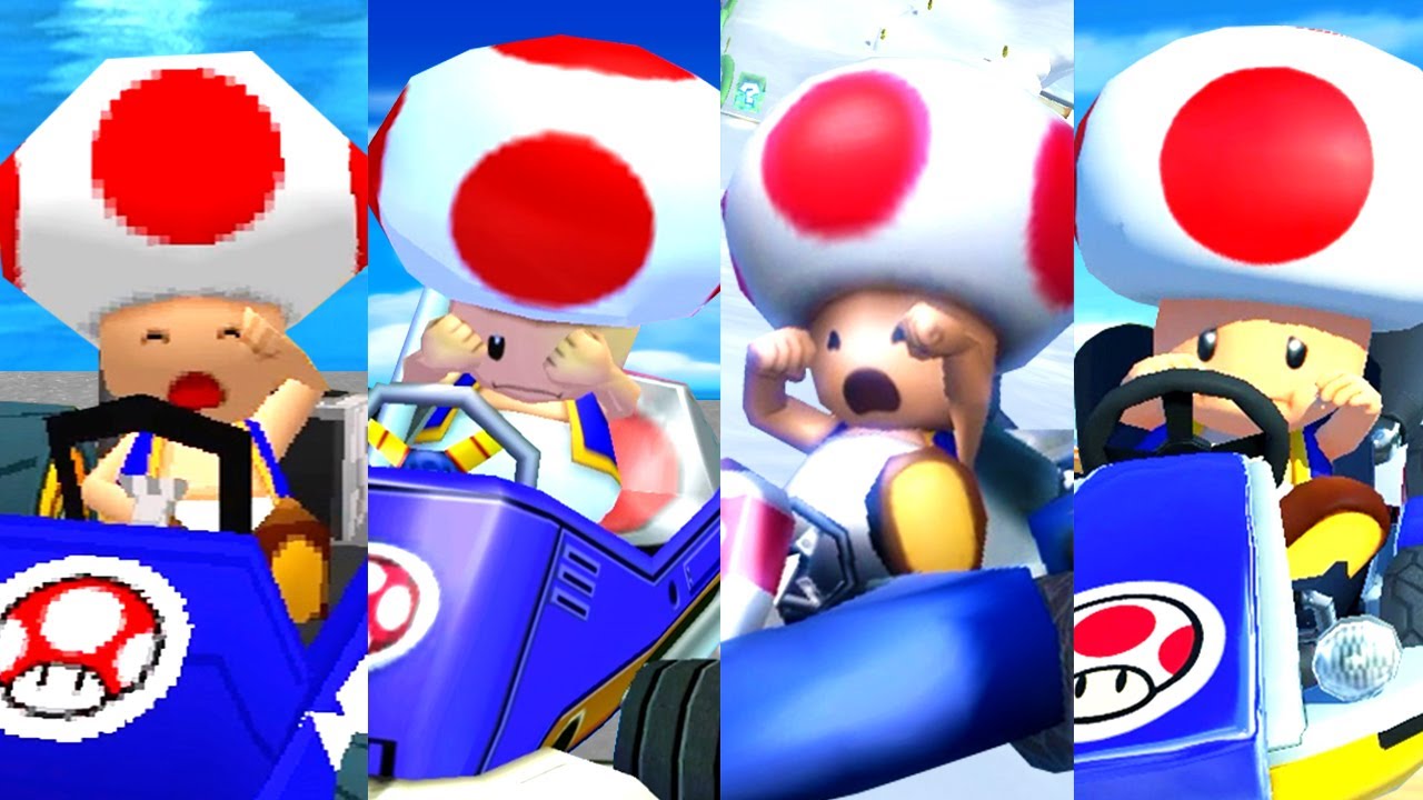 Evolution of Toad Losing in Mario Kart (1992-2019)