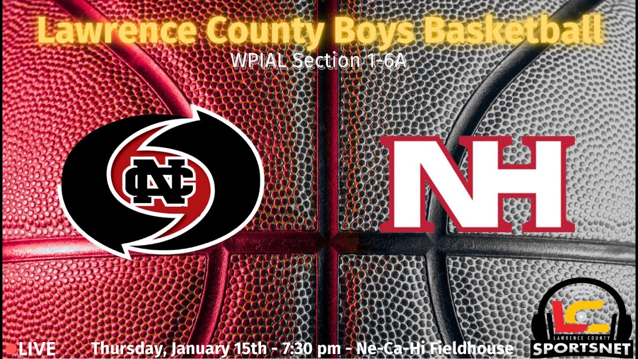 New Castle Red Hurricanes vs. North Hills Indians - Boys Basketball - WPIAL Sec.1-6A - Jan. 16, 2026