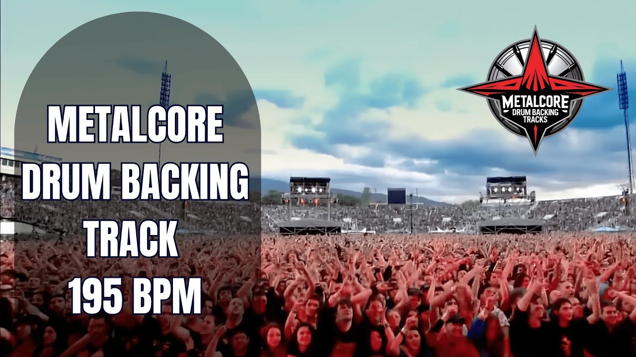 195 BPM Metalcore Drum Backing Track | Blistering Speed