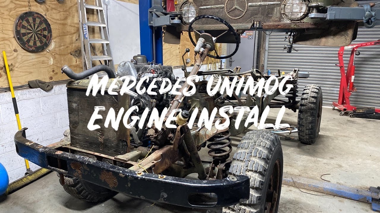 Unimog u404 project | Engine Install | Time for some proper POWER!! | OM617 Engine Swap | #univlog