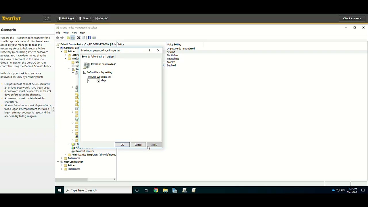 Configure Password Policies