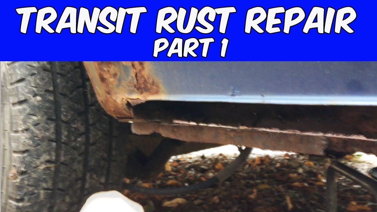 Rusty Ford Transit Mk6 Drivers Side  Part 1 Removing the Sills Rockers