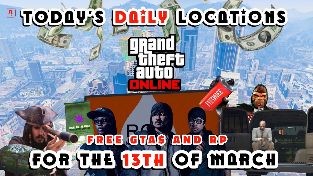 GTA: Online. • Места расположения затонувшего корабля, фургона с оружием, уличных торговцев, номе...
