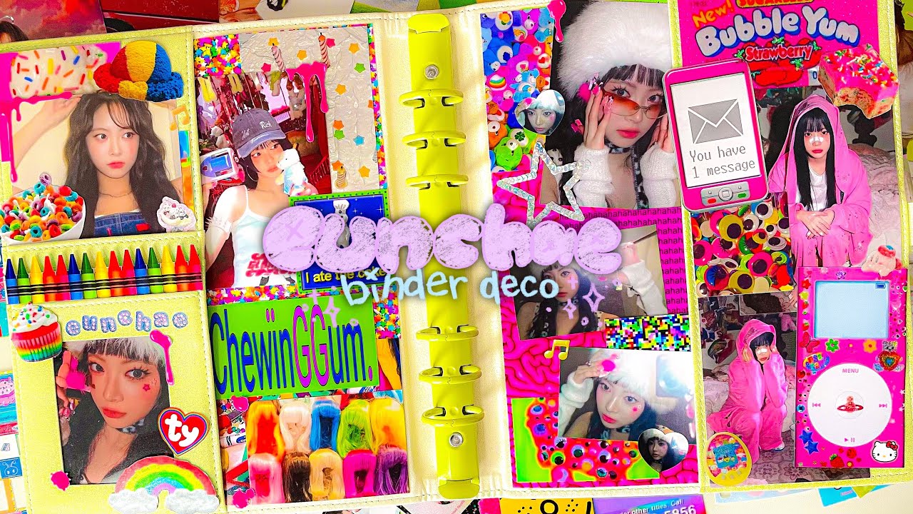 deco with me (˶˃𐃷˂˶) le sserafim eunchae a5 binder