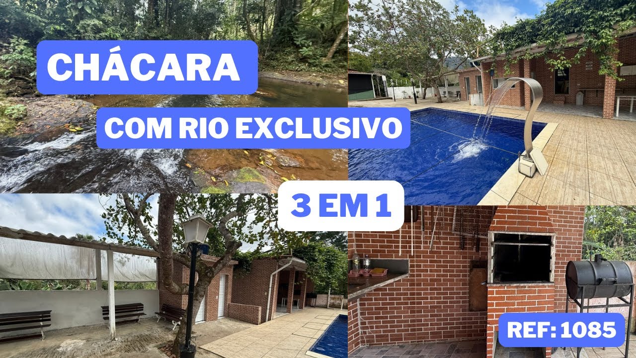 REF 1085, CHACARA COM RIO EXCLUSIVO EM ITARIRI - SP POR R$ 395MIL