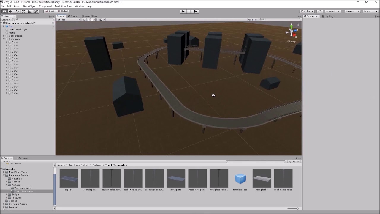 Racetrack Builder - Bezier curves