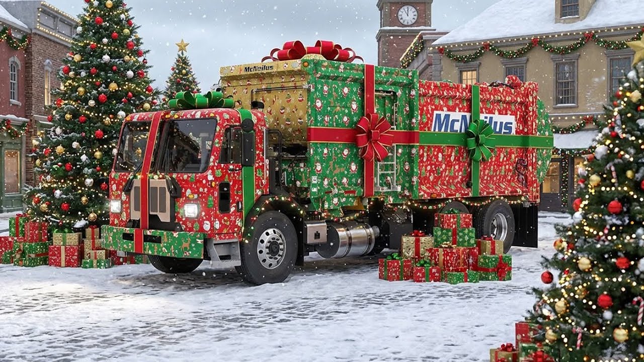 Christmas Presents Garbage Truck Driver POV 2025!