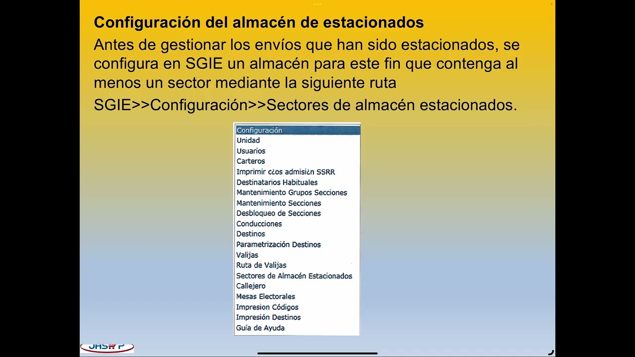 MODULO B 10.6.3 GESTION DE ESTACIONADOS