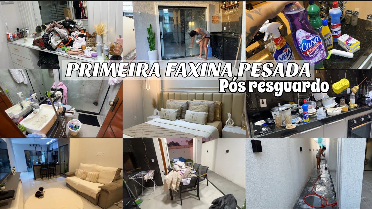 FAXINA COMPLETA PÓS RESGUARDO| 2 DIAS SEM LIMPAR A CASA| Limpei e organizei TUDO✨