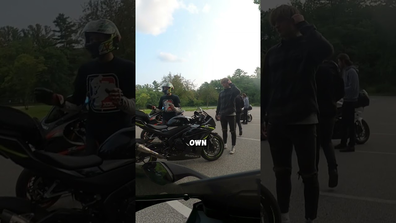 Bikers fighting in a group ride